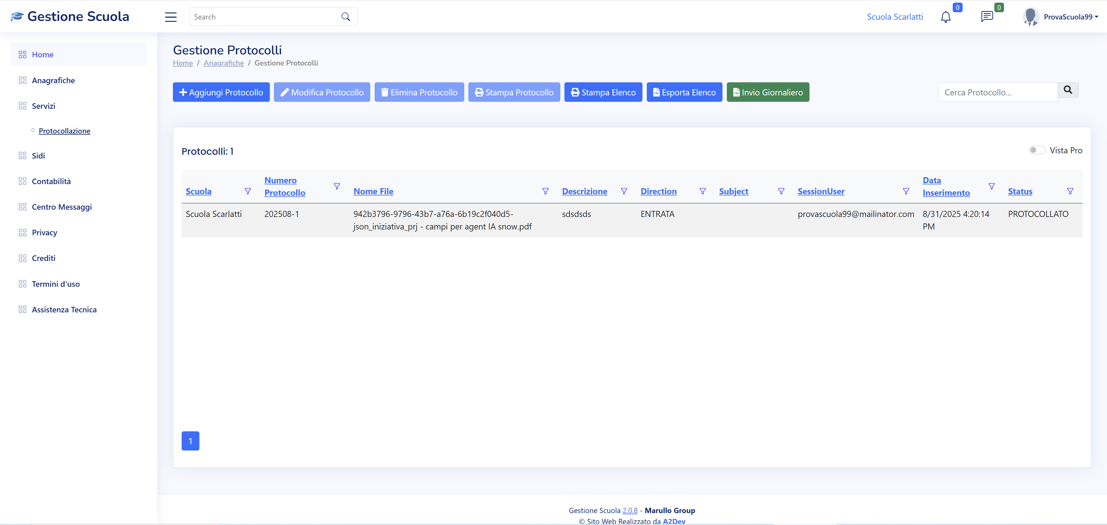 Schermata Cruscotto 3